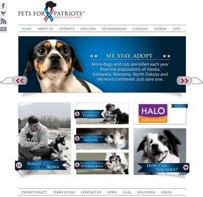 Pets for Patriots website