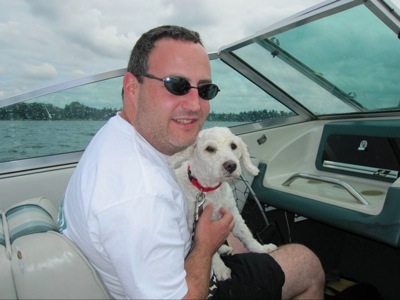 Buddy and Bill on a boat