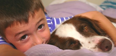 Boy and dog