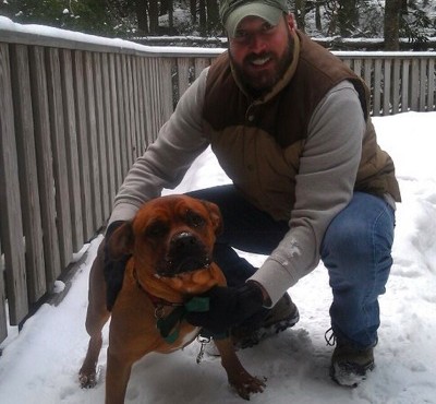 Adam and Griz snow