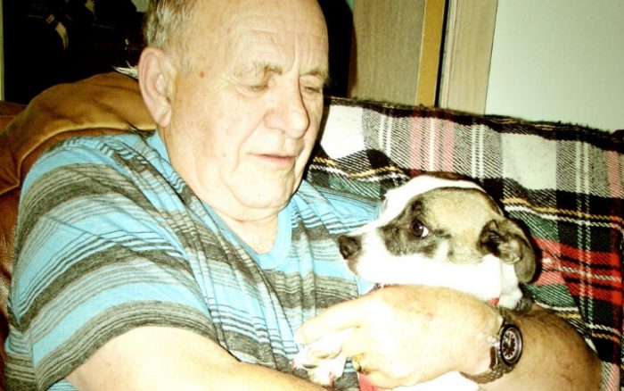 Dog left to die in drain pipe adopted by Navy veteran who knows pain of abandonment
