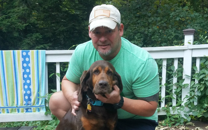 Homeless hound joins Devil Dog family