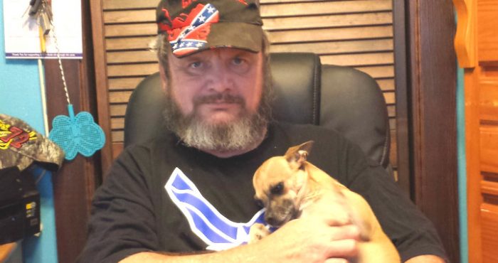 Air Force veteran with PTSD adopts pint-sized battle buddy