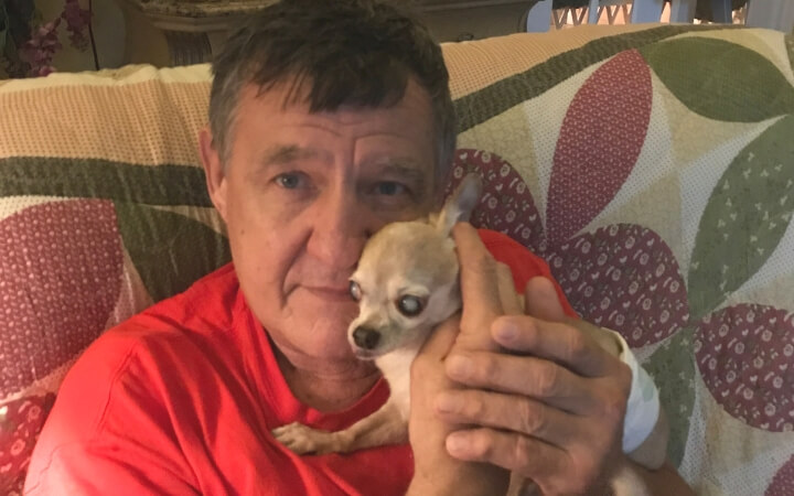 Blind dog once spared death row now loved “to pieces” by Vietnam veteran who saved him