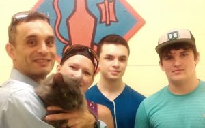Military family gives two senior cats second chances at life
