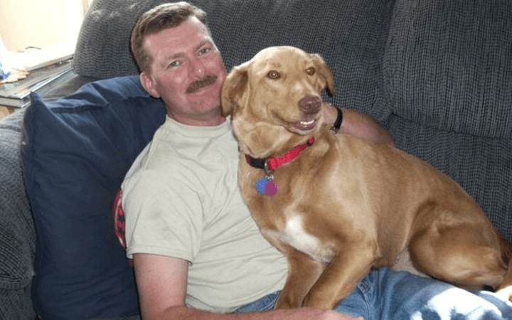 After eight years adopted pup leaves "dog-shaped hole" in her veteran's heart