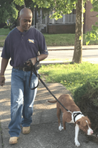 Abandoned Pit Bull and once homeless veteran give each other a new chance at life