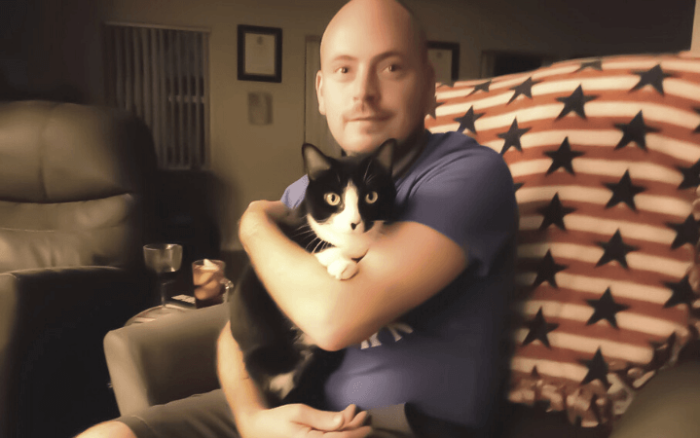 Adult cat makes Army veteran's empty nest feel like home again