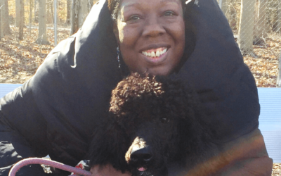 Navy veteran eager for companionship adopts dog who rarely leaves her side