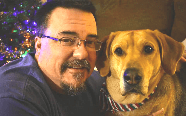 Adopted hound helps Desert Storm veteran navigate life with PTSD