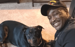 Army veteran dedicated to helping others rescues an abandoned dog