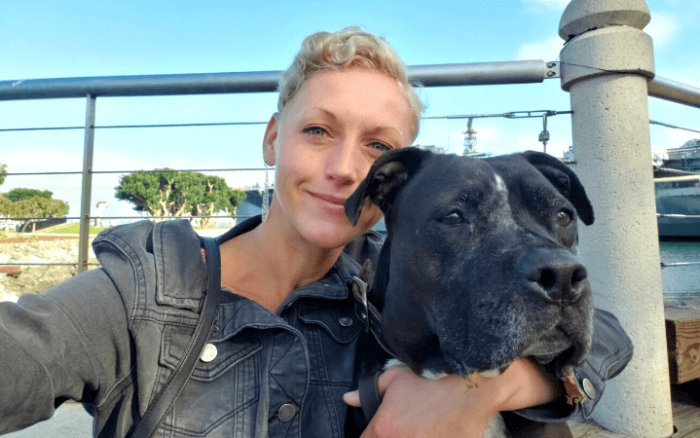Older special needs Pit Bull helps Navy veteran overcome years of sleepless nights