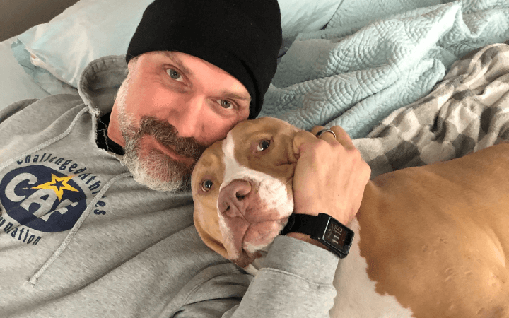 Retired Green Beret and amputee rescues disfigured bait dog who was left for dead