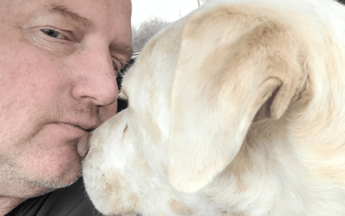 Blind and deaf dog in shelter 200 days til combat veteran comes to his rescue