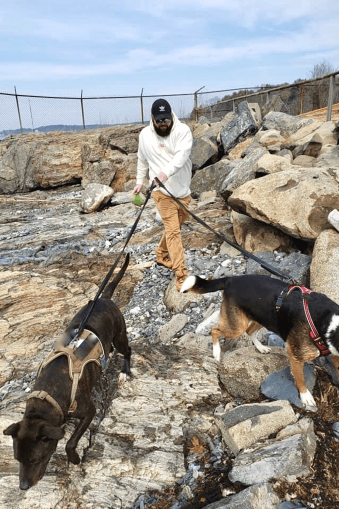 Navy veteran falls overboard for homeless Pit Bull's winning smile