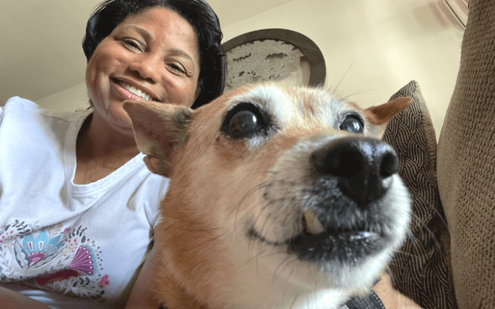 Senior dog teaches Marine veteran that laughter is the best medicine