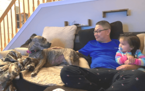 Once chronically homeless dog now helps combat veteran cope with PTSD