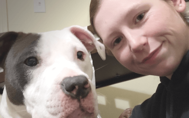 Sweet quirky Pit Bull becomes nanny dog to Army veteran's infant son