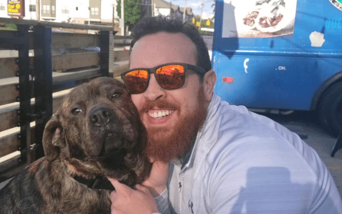Air Force veteran learns there is something about a dog named Harry