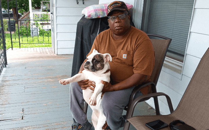 Navy veteran once homeless and addicted adopts 'soulmate' dog to heal