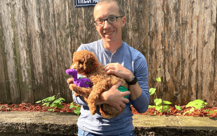 Puppy mill survivor finds new purpose with Army combat medic