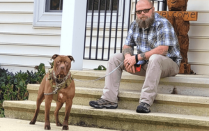 Surrendered dog becomes retired Navy war veteran's supportive shadow