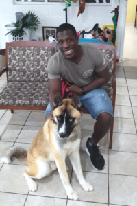 Navy veteran called to serve is first time dad to second chance dog