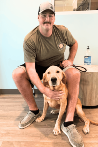 Marine discovers new support system when he adopts abused, neglected dog