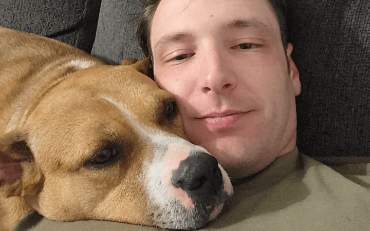 Adopted Pit Bull makes young military family complete