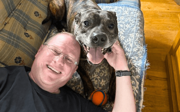Marine veteran adopts cuddlesome Pit Bull to cope with loneliness of retirement