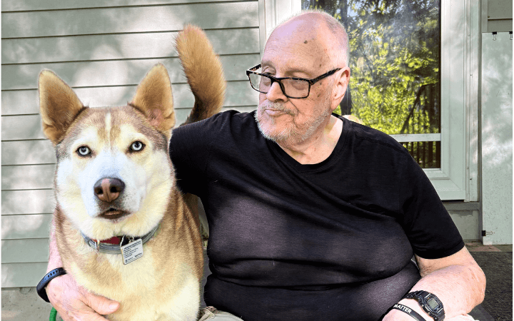 Vietnam veteran's homecoming now includes a rescue dog