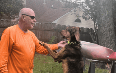 Veteran sinking into depression and abused dog heal each other
