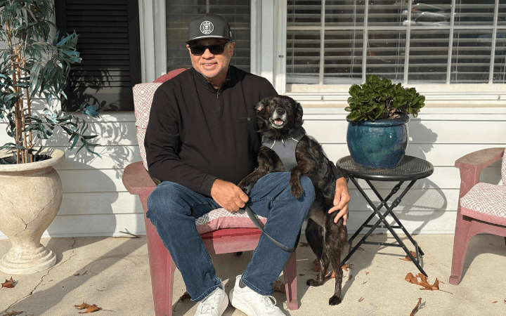 Compassion leads veteran to adopt a dog based on need not breed